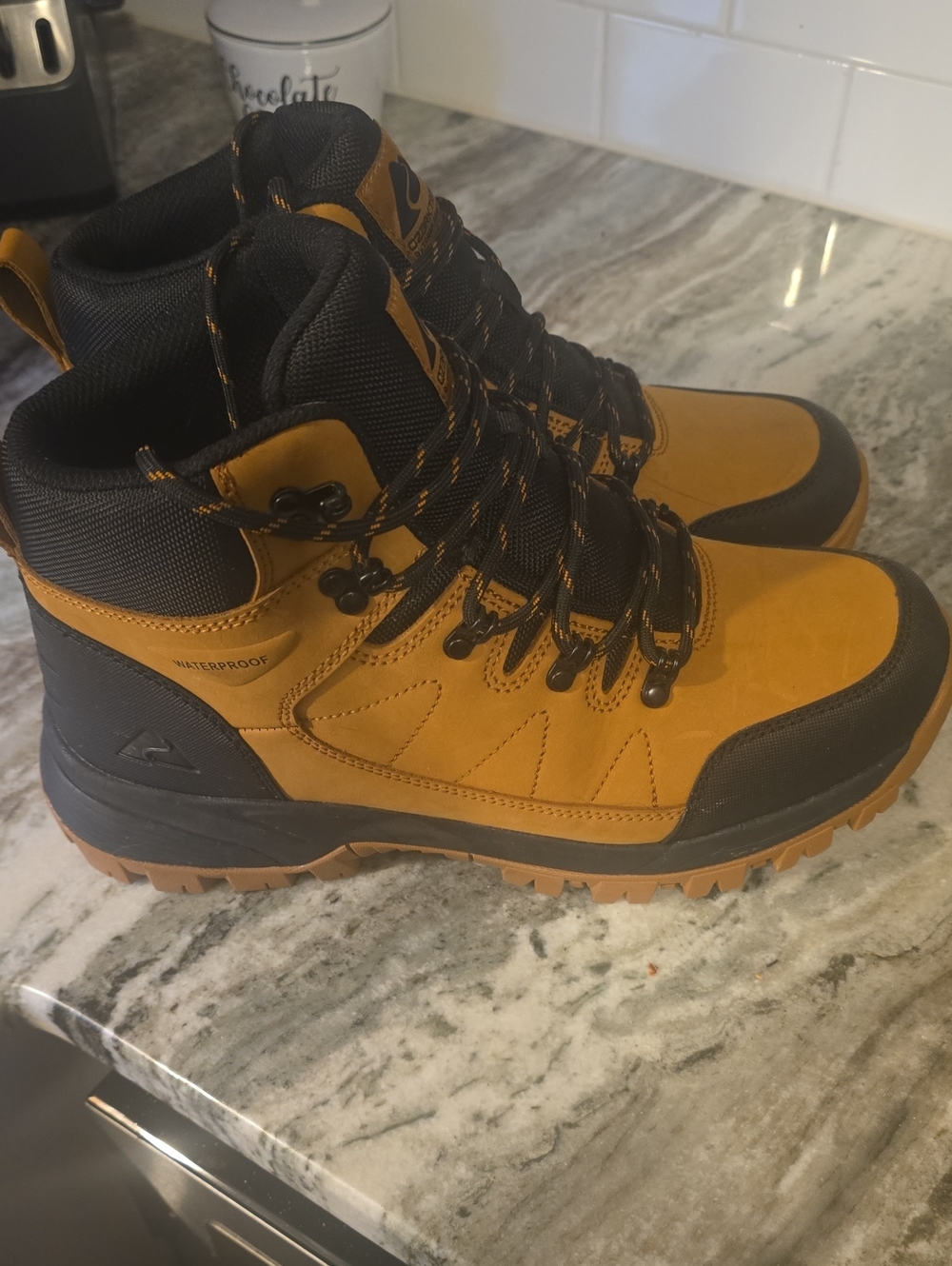 Ozark Trail Men's Waterproof Hiking Boots - Tan/Black